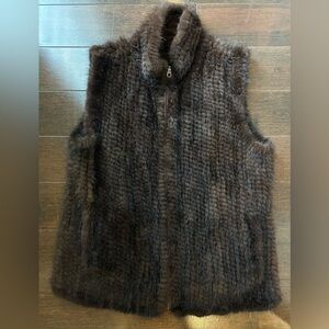 Sheared Brown Mink Vest